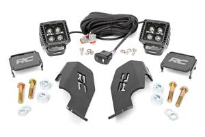 Rough Country - Rough Country Black Series LED Kit Dual LED Cube Kit Incl. 2 LED Cubes Wiring Harness Hardware w/Amber DRL - 92033 - Image 1
