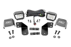 Rough Country - Rough Country Black Series LED Kit 3 in. Rear Osram Wide Angle Series Wiring Harness On/Off Switch Mountin Brackets Snap-on Cover Hardware - 93144 - Image 1