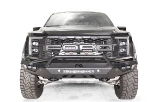 Fab Fours Vengeance Front Bumper 2 Stage Black Powder Coated w/Pre Runner Guard - FR21-D5352-1
