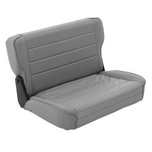 Smittybilt Fold And Tumble Seat Denim Gray Rear No Drilling Installation - 41311