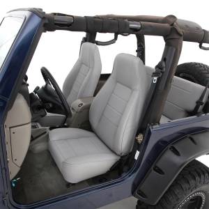 Smittybilt - Smittybilt Standard Bucket Seat Denim Gray No Drilling Installation Front - 44911 - Image 2