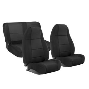 Smittybilt Neoprene Seat Cover Black/Black Front/Rear - 471001