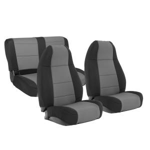 Smittybilt Neoprene Seat Cover Black/Charcoal Front/Rear - 471022