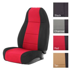 Smittybilt - Smittybilt Neoprene Seat Cover Black/Red Front/Rear - 471030 - Image 3