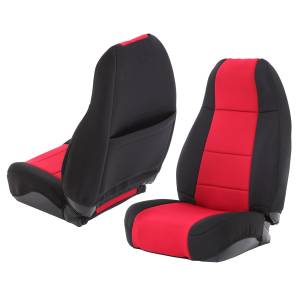 Smittybilt - Smittybilt Neoprene Seat Cover Black/Red Front/Rear - 471030 - Image 4