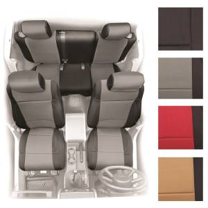Smittybilt - Smittybilt Neoprene Seat Cover Black/Red Front/Rear Hardware Included - 471430 - Image 2