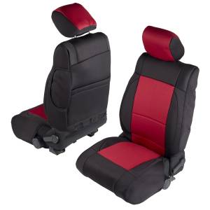 Smittybilt - Smittybilt Neoprene Seat Cover Black/Red Front/Rear Hardware Included - 471430 - Image 3