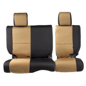 Smittybilt - Smittybilt Neoprene Seat Cover Black/Tan Front/Rear - 471725 - Image 8