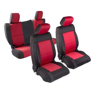 Smittybilt Neoprene Seat Cover Black/Red Incl. Front/Rear Covers - 471730