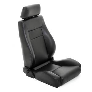 Smittybilt - Smittybilt Contour Sport Seat Black No Drilling Installation Front Bucket Seat w/Recliner Incl. Headrest - 49501 - Image 1