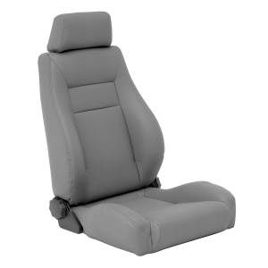 Smittybilt Contour Sport Seat Denim Gray No Drilling Installation Front Bucket Seat w/Recliner Incl. Headrest - 49511
