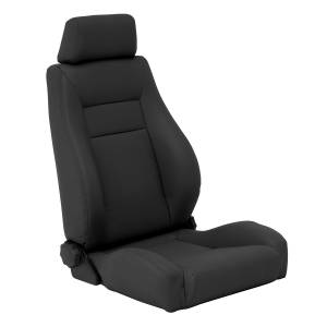 Smittybilt Contour Sport Seat Denim Black No Drilling Installation Front Bucket Seat w/Recliner Incl. Headrest - 49515