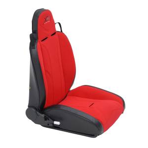 Smittybilt - Smittybilt XRC Suspension Seat Front Passenger Side Black Sides w/Red Center 9 Position Recliner Hardware Not Included - 750130 - Image 1