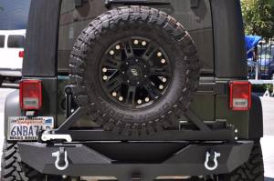 DV8 Offroad - DV8 Offroad Jeep Stubby Rear Bumper; BRG Carrier RBSTTB-01BR - Image 1