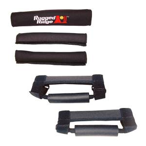 Rugged Ridge Grab Handle Kit, Black; 97-06 Jeep Wrangler TJ/LJ 13505.15