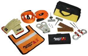 Winches - Winch Accessory Kits - Rugged Ridge - Rugged Ridge Deluxe Recovery Gear Kit; ATV/UTV 15104.26