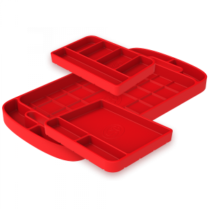 S&B - S&B Tool Tray Silicone 3 Piece Set Color Red - 80-1001 - Image 1