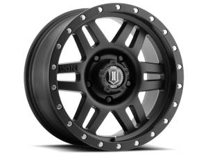 ICON ALLOYS SIX SPEED SAT BLK - 17 X 8.5 / 5 X 5 / -6MM / 4.5" BS - 1417857345SB