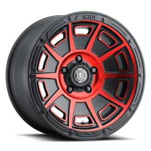 ICON Alloys - ICON ALLOYS VICTORY SAT BLK RED - 17 X 8.5 / 6X135 / 6MM / 5" BS - 3017856350SBRT - Image 1