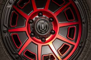 ICON Alloys - ICON ALLOYS VICTORY SAT BLK RED - 17 X 8.5 / 6X135 / 6MM / 5" BS - 3017856350SBRT - Image 3
