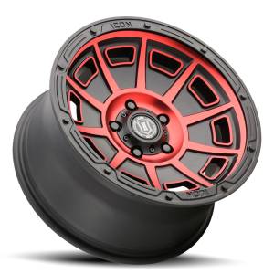ICON Alloys - ICON ALLOYS VICTORY SAT BLK RED - 17 X 8.5 / 6X135 / 6MM / 5" BS - 3017856350SBRT - Image 5