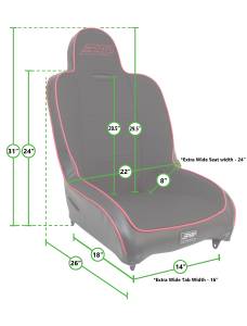 PRP Seats - PRP Premier High Back Suspension Seat (Two Neck Slots) - All Black - A100110-50 - Image 2