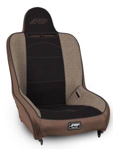 PRP Premier High Back Suspension Seat (Two Neck Slots) - Tan / Black - A100110-64