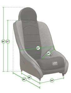 PRP Seats - PRP Comp Pro Suspension Seat - All Black - A120110-50 - Image 2