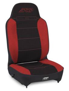 PRP Seats - PRP Enduro High Back Reclining Suspension Seat (Driver Side) - Black/Red - A13011044-72 - Image 1