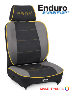 PRP Seats - PRP Enduro Low Back Reclining Suspension Seat with Adjustable Headrest, Driver Side - A13011544 - Image 1