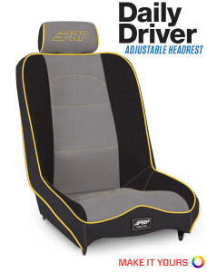PRP Seats - PRP Daily Driver Low Back Suspension Seat with Adjustable Headrest - A140115 - Image 1