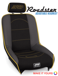 PRP Seats - PRP Roadster Low Back Suspension Seat with Adjustable Headrest - A150115 - Image 1