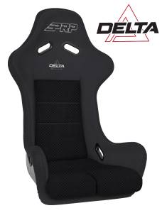 PRP Delta Composite Seat- Black (PRP Silver Outline/Delta Silver- Black Stitching) - A37F-201