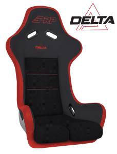 PRP Delta Composite Seat- Black/Red (PRP Red Outline/Delta Red- Red Stitching/201-263-201-237) - A37F-237