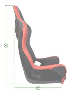 PRP Seats - PRP Alpha Composite Seat- Black/Red - A3901-204 - Image 3