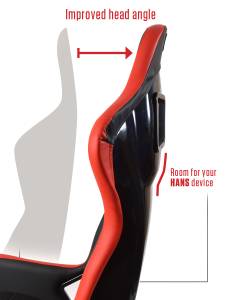 PRP Seats - PRP Alpha Composite Seat- Black/Red - A3901-204 - Image 4