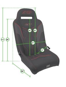 PRP Seats - PRP RST Suspension Seat- Black/Grey - A4101-203 - Image 2