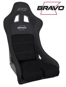 Interior - Seats - PRP Seats - PRP Bravo Composite Seat- Black (PRP Silver Outline/Bravo Silver- Black Stitching) - A4502-201