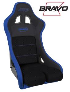PRP Bravo Composite Seat- Black/Blue (PRP Blue Outline/Bravo Blue- Blue Stitching) - A4502-V
