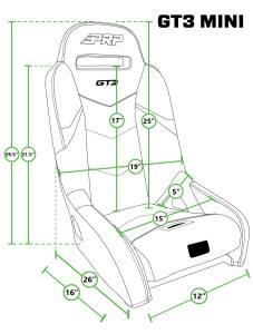 PRP Seats - PRP GT3 Mini Suspension Seat, Blue - A7101-V - Image 2