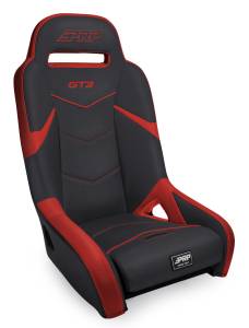 PRP Seats - PRP GT3 Rear Suspension Seat- Black/Red - A7308-237 - Image 1