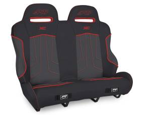 PRP Seats - PRP Polaris RZR PRO XP4/PRO R4/Turbo R4 XC Rear Suspension Bench Seat- Black/Red - A79-PORXP-204 - Image 1