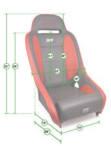 PRP Seats - PRP Comp Elite Suspension Seat - All Grey/Black - A8301-54 - Image 2