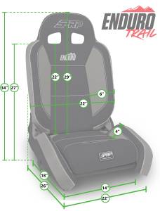 PRP Seats - PRP EnduroTrail Reclining Suspension Seat, Driver - A8801044 - Image 2