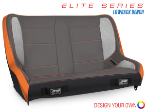 PRP Elite Series Low Back Rear Suspension Bench Seat (36-39In.) - A9212