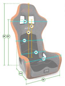 PRP Seats - PRP Shreddy Alpha Composite Seat- Teal/Grey - SHRDYA3901-04 - Image 2
