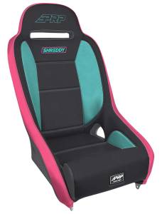 PRP Seats - PRP ShReddy Comp Elite Suspension Seat - Black- Pink/Teal - SHRDYA8301-02 - Image 1