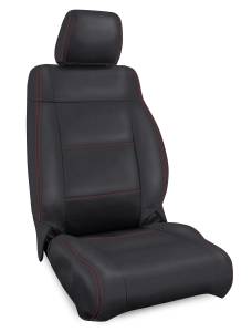 PRP Seats - PRP 07-10 Jeep Wrangler JK Front Seat Covers/2 door or 4 door (Pair) - Black with Red Stitching - B016-01