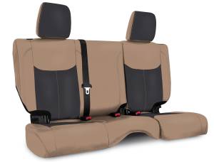 PRP 13-18 Jeep Wrangler JK Rear Seat Cover/2 door - Black/Tan - B023-04