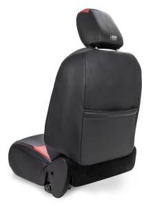 PRP Seats - PRP 2018+ Jeep Wrangler JL/2 Door/ Non-Rubicon Front Seat Covers (Pair) - Black w/ Red Stitching - B037-01 - Image 2